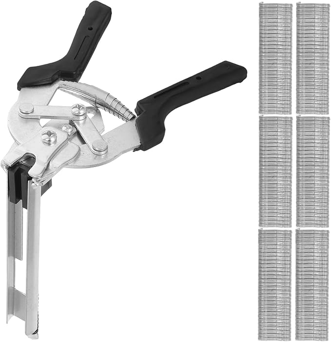 Toyvian 1set Shaped Locking Pliers for Cage Repair Heavy-Duty Tool with Galvanized Nails for Chicken and Bird Cages Sturdy Construction for Efficient Projects