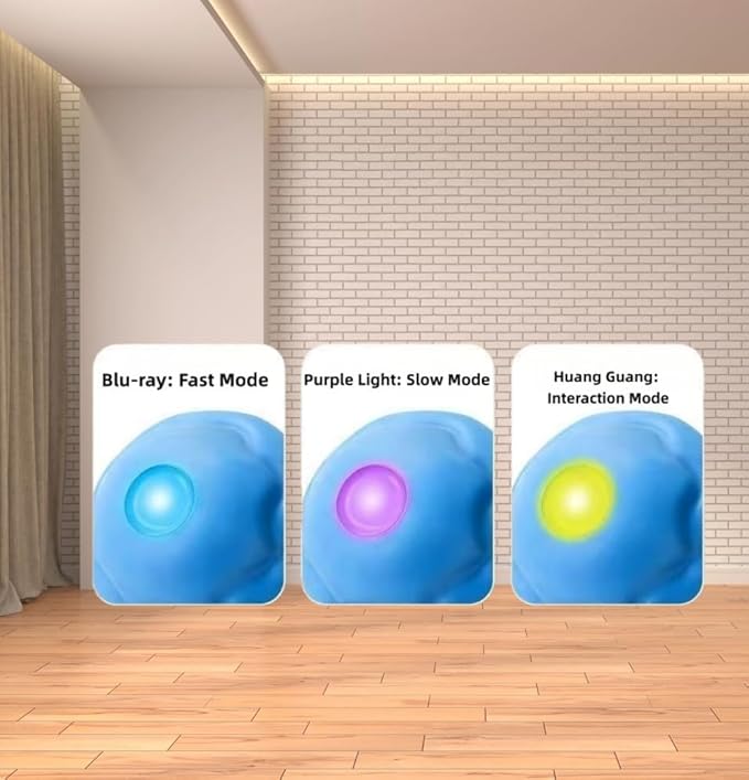 Interactive Dog Toy Ball with Smart Obstacle Avoidance, Irregular Movement, and Simulated Bird Calls, Suitable for Dogs and Cats. Type-C Charging (Blue, with 1 Free Knot).