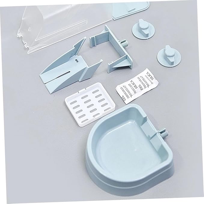Automatic Hanging Bird and Small Pet Feeder with Water Dispenser, Blue Sturdy Feeder for Outdoor Birdcage, Hamster Cage Accessory Suitable for Birds and Small Pets