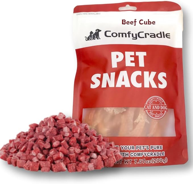 Beef Bites Dog Treats, Made with Real USA Sourced Beef, A Wholesome & Simple Limited Ingredient Soft Chew for Sensitive Stomachs, 7.05 Ounce