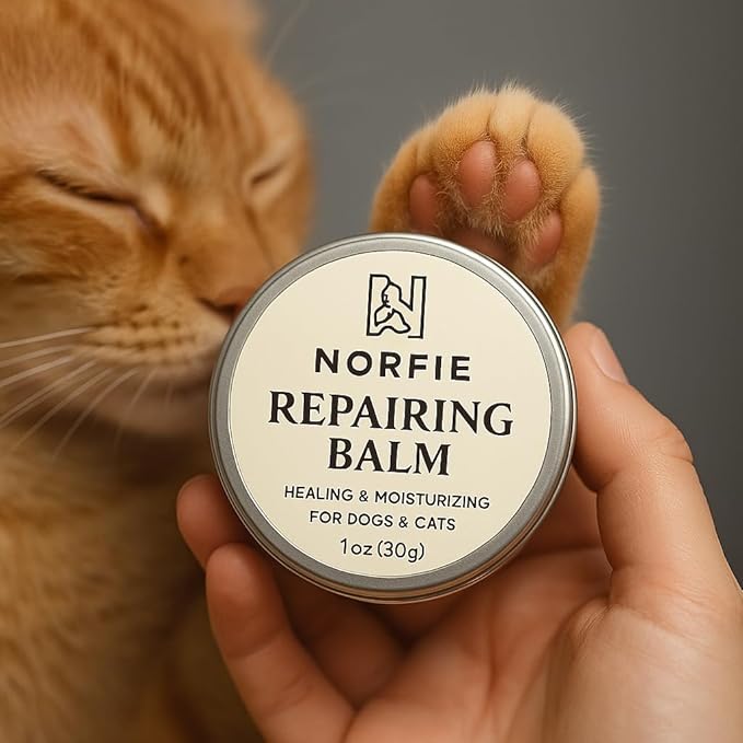Repairing Balm for Dogs and Cats | Lick Safe Dog Paw and Nose Balm | All Natural Soothing Balm for Cracked Paws Snouts and Hot Spots