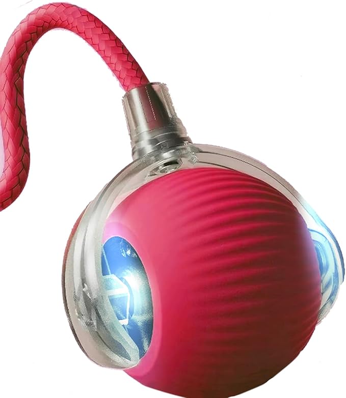 Interactive Electric Ball for Cats and Dogs – USB Rechargeable Automatic Chase Toy with Speedy Tail, Self-Playing Moving Pet Toy to Keep Them Busy. Ideal for Bored Indoor Cats & Anti-Boredom (Red)