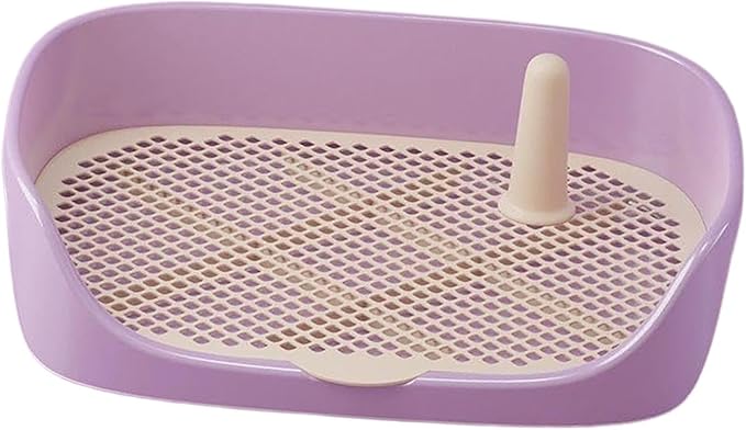 Litter Tray Pet Kitten Toilet Training Potty Pet Litter Pan Portable Design Anti Splashing Function Suitable for Small Animal Indoor Outdoor, Purple 40x30x11cm