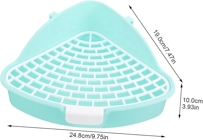 Totority Rabbit Litter Box Pet Potty Training Aid Triangle Cat Toilet Indoor Use