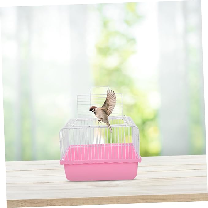 Toyvian Lightweight Portable Birdcage for Lovebirds and Small Animals Travel- Cage for Parakeets and Cockatiels Easy to and Convenient for Pet Owners