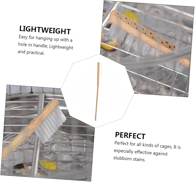 BESPORTBLE 1pc Bird Cage Cleaning Brush Bristle Tool for Maintenance Lightweight Design for Parrots Cockatiels and Other Birds