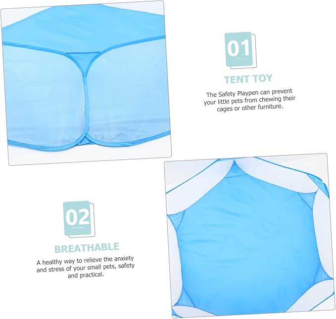 Foldable Pet Playpen Portable Indoor Outdoor Enclosure for Small Animals Breathable Polyester Material Multi-Function Use for Dogs Cats Puppies and More
