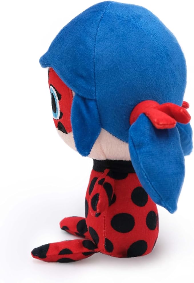ZippyPaws Cheeky Chumz Plush Dog Toy with Squeaker, Stuffed Chew Toy Double Lined for Durability, Miraculous Ladybug