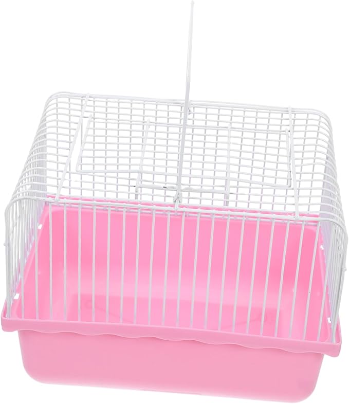 BESPORTBLE Portable Bird Travel Cage Lightweight Plastic Carrier for Lovebirds Parakeets Cockatiels Durable Easy to Clean with Transparent Observation Window for Small Animals