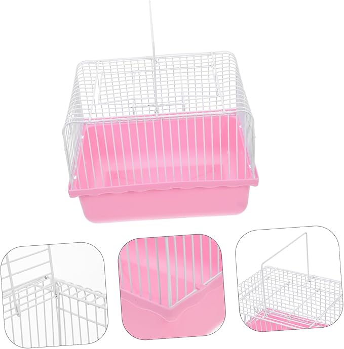 Toyvian Lightweight Portable Birdcage for Lovebirds and Small Animals Travel- Cage for Parakeets and Cockatiels Easy to and Convenient for Pet Owners
