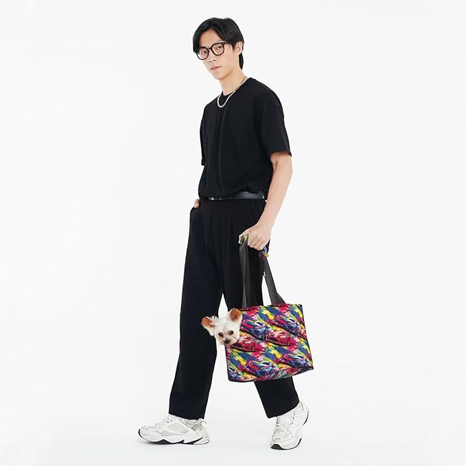 Red and Blue Cars (3) Print Foldable Pet Tote Bag, Shoulder Carrier for Small Dogs and Cats
