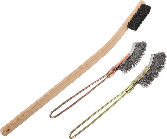 Levemolo 3pcs Bird Cage Cleaning Brush Handle Brushes for Bird Nest Cleaning Essential Pet Supplies