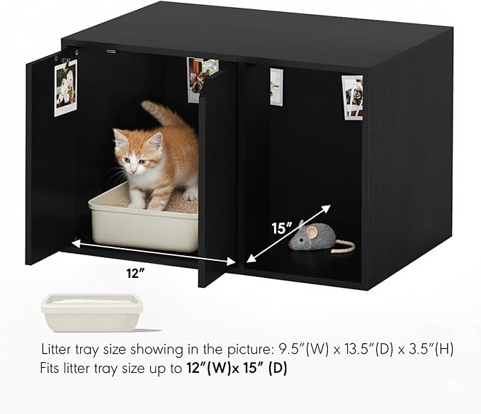 Furinno Peli Litter Box Enclosure, Small, Americano