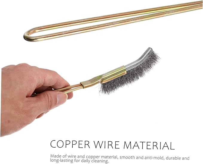 FOMIYES 4pcs Pet Bird Brush Copper Handle Wire Cleaning Tool for Bird Cage Maintenance Comfortable Grip for Easy Use for Parakeet and Macaw Owners