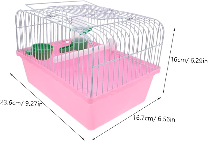 Milisten Portable Bird Cage for Lovebirds Spacious Travel Carrier with Perch Food Box Waterer Lightweight Construction for Birds Pets