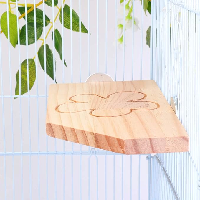 balacoo Parrot and Hamster Wooden Pet Platform Small Animal Play Area for Cage Decoration for Gerbils Mice Rats and Birds Fun and Relaxing Space for Your Beloved Pets