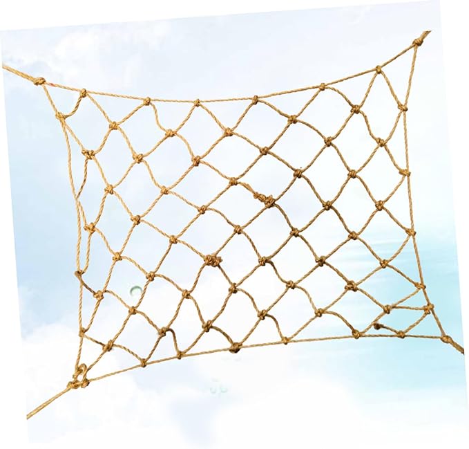 Parrot Climbing Net with Hooks Natural Safe Material for Small Birds Hamsters Cockatiels Parakeets Exercise and Coordination Enhancing Bird Cage Accessory