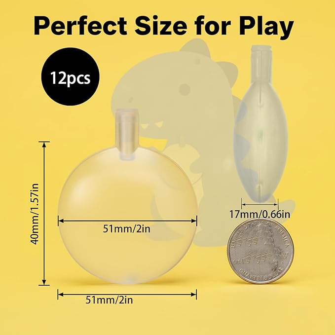 InnoHHustle 12 Pcs Squeakers for Dog Toys 40mm Plush Toy Repair Reed Insert Airbags Replacement Round Clear Cat Toy Noise Maker Large Dog Toyes Squeakers for Pet Dogs Cat Toys Repair Supply