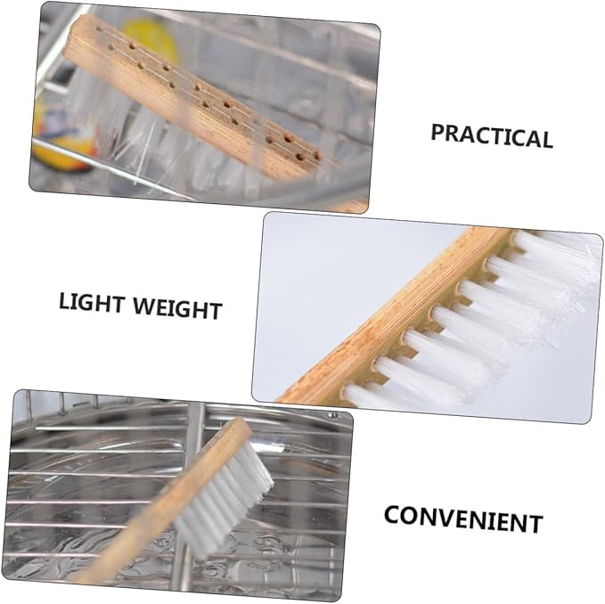 Totority 1pc Handle Bird Cage Cleaning Brush Bristles Easy to Clean Hard Reach Areas Essential Cleaning Supplies for Parrots and Other Birds