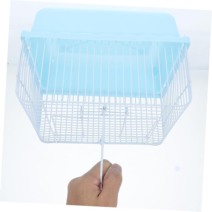 SUPVOX Portable Small Bird Travel Cage Lightweight Carrier for Lovebirds Parakeets and Cockatiels with Transparent Observation Window Versatile Indoor Outdoor Use for Small