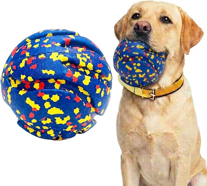 Dog Ball Squeak Toys (Bell Ball 5.12in Blue)