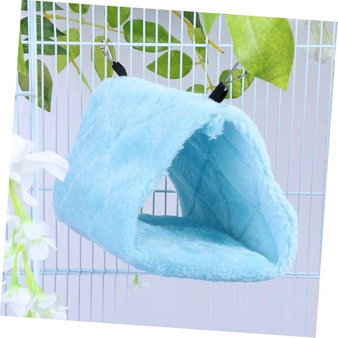 WOONEKY Parrot Toys Swing Pet Bed Parrot Plush Hammock Warm Bird Nest Bed for Cockatiel