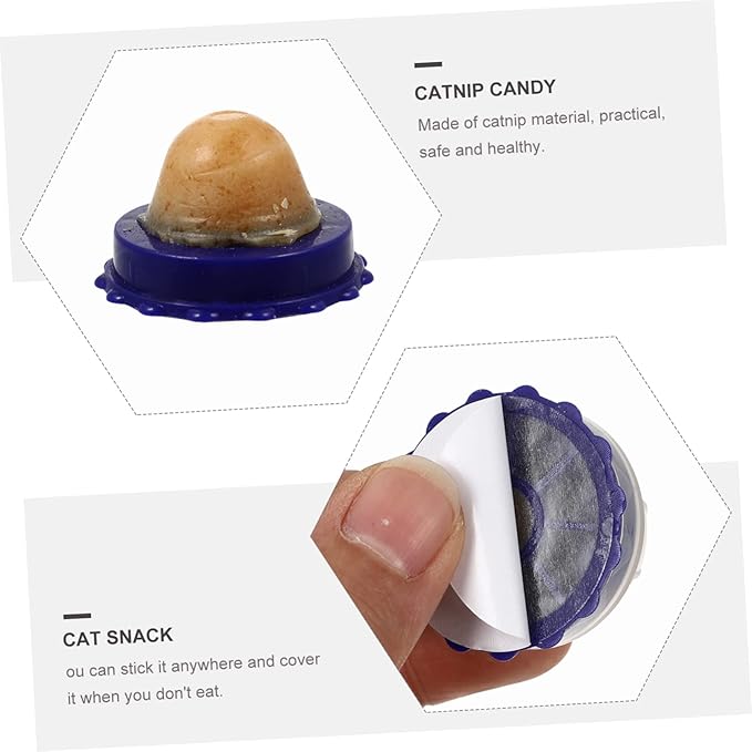 Yardwe 4pcs Cat Licking Nutrition Candy Catnip Energy Balls Healthy Snack for Cats Safe Delicious Treats for Happy Felines