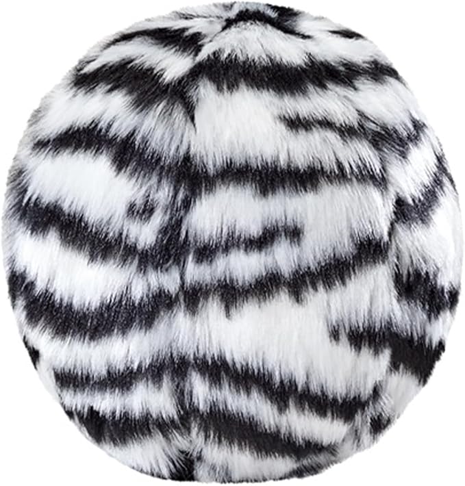 Fluff & Tuff SQUEAKERLESS Small Zebra Ball Dog Toy