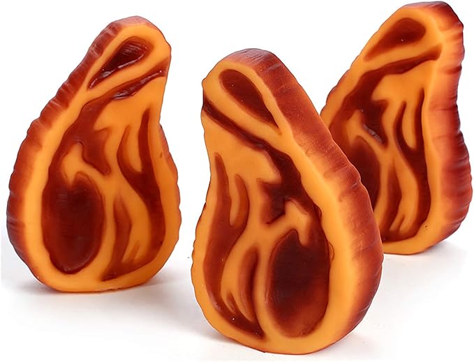 Pet Chew Toy Interactive Dog Food Toy Bite Sandwich 3 Pack Soft Non-Toxic Teeth Cleaning Dog Toys Squeaky for Puppies Small Dogs Cats DT11 Steak