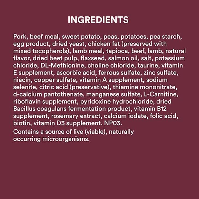 WholeHearted by Petco Grain Free Pork Beef & Lamb Recipe Dry Dog Food 25 lbs.