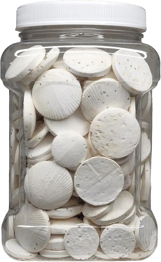 Calcium Feeder Disks for Shrimp, Snails, Crabs, Crayfish, Hermit Crabs and All Tropical Fish, 400 Count Jar of Small Feeder Disks