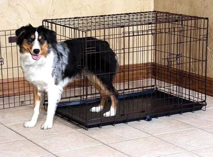 Precision Pet Products Two Door Great Crate Wire Dog Crate, 42 Inch, For Pets 70-90 lbs, With 5-Point Locking System
