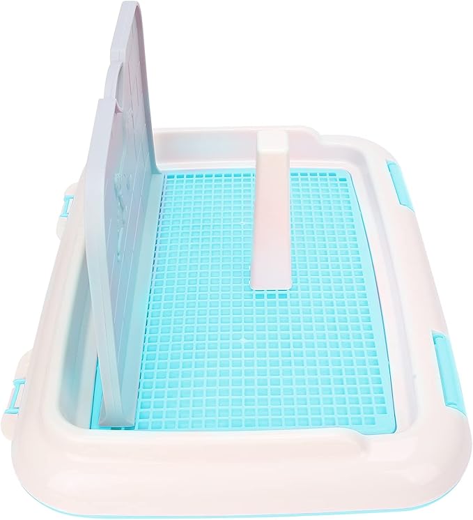 Dog Toilet Indoor Training Pad for Puppies, Leakproof Potty Tray for Cats, Scheduled Urination for Dog, Suitable for Small Pets, Made of HighQuality Plastic, 18.3 X 13.9 X 9.3in (Blue)