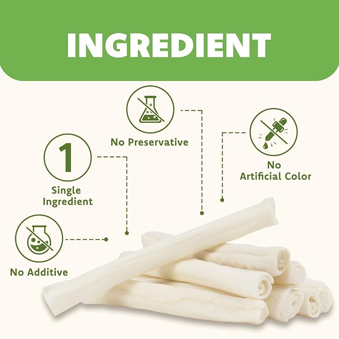 MON2SUN Dog Rawhide Rolls Twist Sticks 6.5 Inch Chew Treats Natural Flavor 60 Count for Puppy and Small Dogs