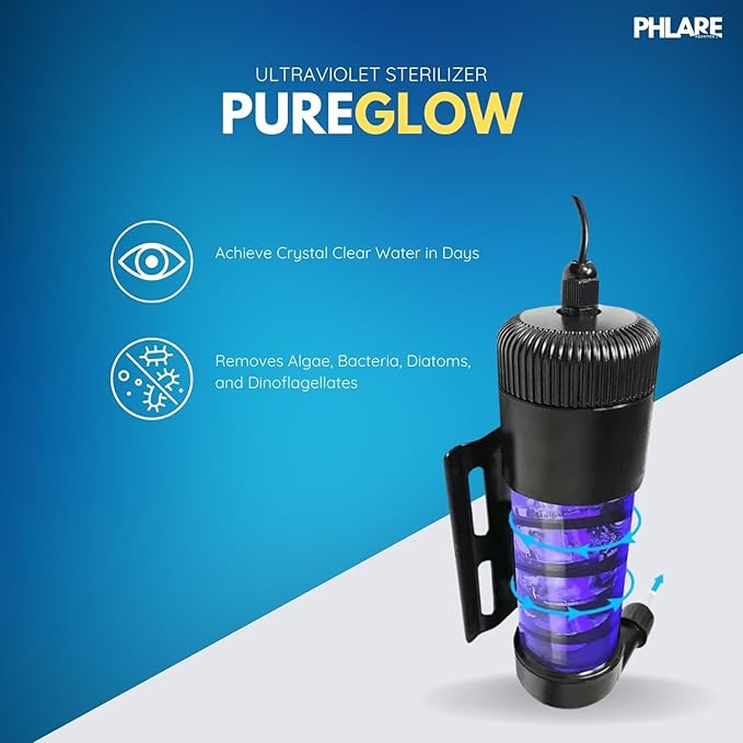 UV Aquarium Filter - External U-V Light for Fresh & Saltwater Tanks and Ponds - 11 Watts