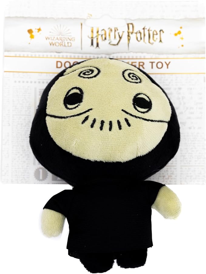 Buckle-Down The Wizarding World of Harry Potter Squeaky Plush Dog Toy for Large, Medium & Small Dogs, Chibi Death Eater Full Body Pose, 2" x 5.5"