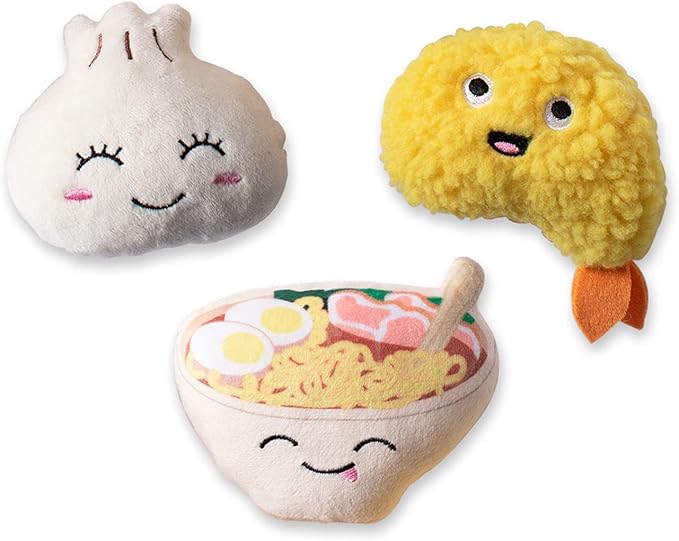 Fringe Studio Plush Dog Toy Set, Soy INTO You, 3 Piece Set, for Small Dogs (289517)