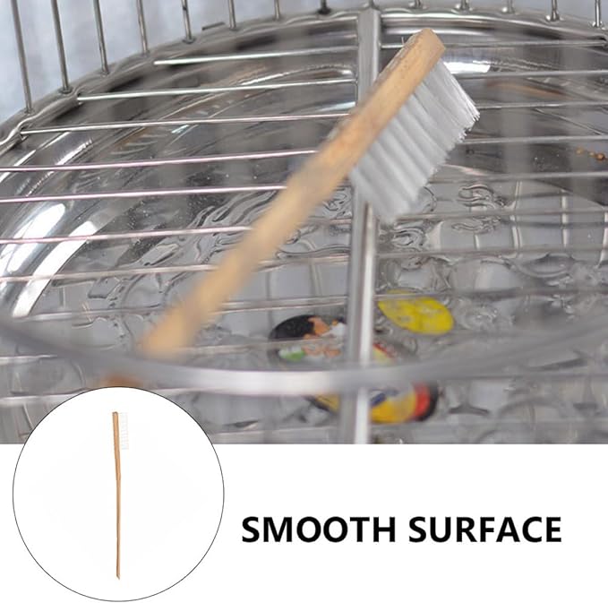 LIOOBO 1Pc Long Handle Bird Cage Cleaning Brush Durable for Parrot and Cockatiel Cages Essential Cleaning Accessory for Bird Owners Cage Cleaning Brush