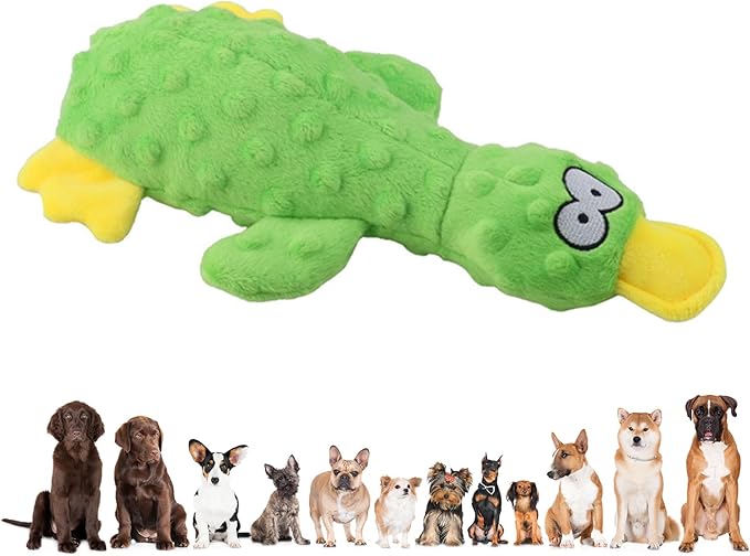 Calming Duck for Dogs, Interactive Squeaky Dog Chew Toy with Built-in Squeaker, Stuffed Duck Dog Squeaky Toy to Keep Them Busy for Small, Medium & Large Dogs Cats