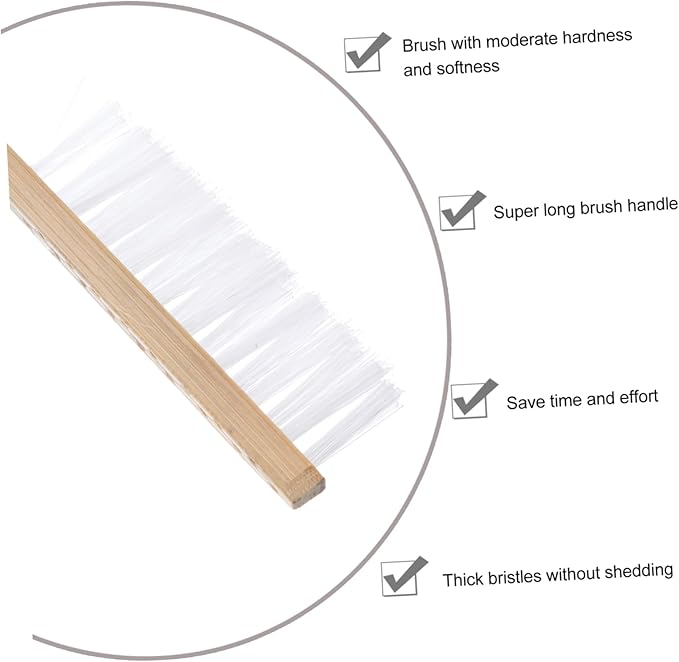 COLLBATH 2pcs Bird Cage Cleaning Set Handle Brush and Shovel for Parrots Birds Easy to Use Tools for Clean and Comfortable Living Environment