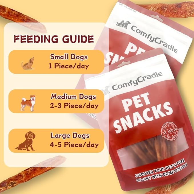 Creamy Duck & Milk Jerky, Irresistible Novel Protein Dog Treats, Calcium-Rich Tender Chews for Strong Bones & Sensitive Dogs (Duck,2 Pack x 10.58 Ounce(Pack of 2))