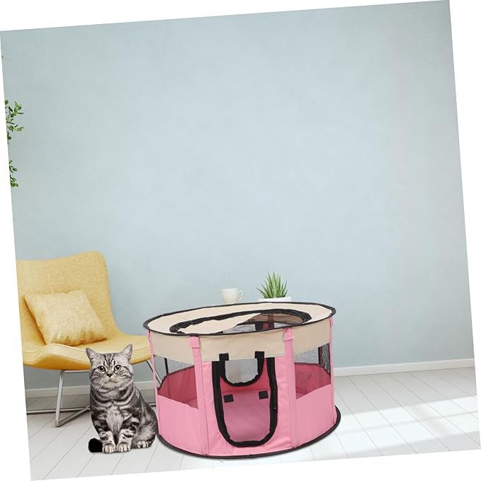 Toyvian Pet Playpen for Small Dogs Cats Portable Indoor Outdoor Playpen with Enclosed Design for Breeding Nurturing Multi Function Animal Tent