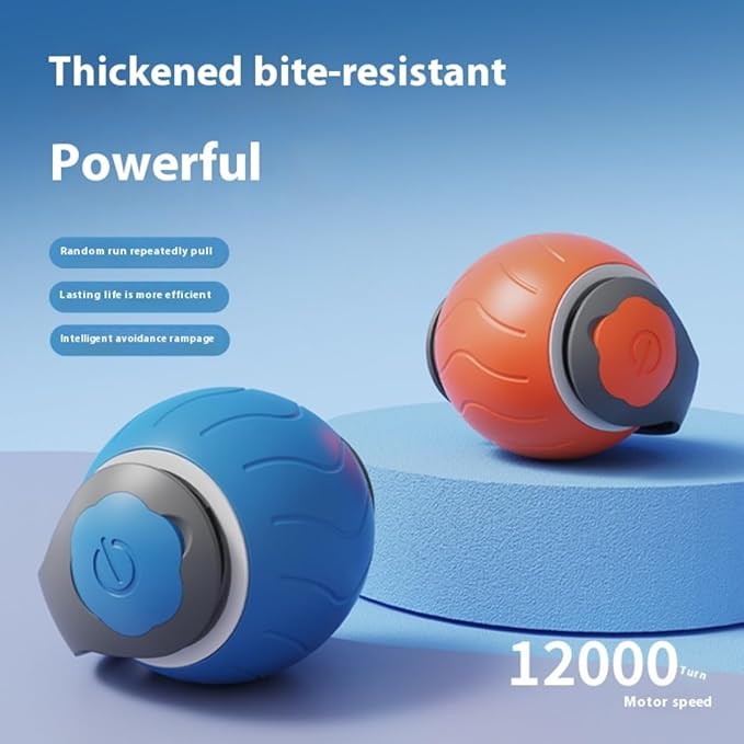Interactive Automatic Cat Toy Ball with Bionic Tail – USB Rechargeable, Quiet Self-Moving Pet Toy for Indoor Cats