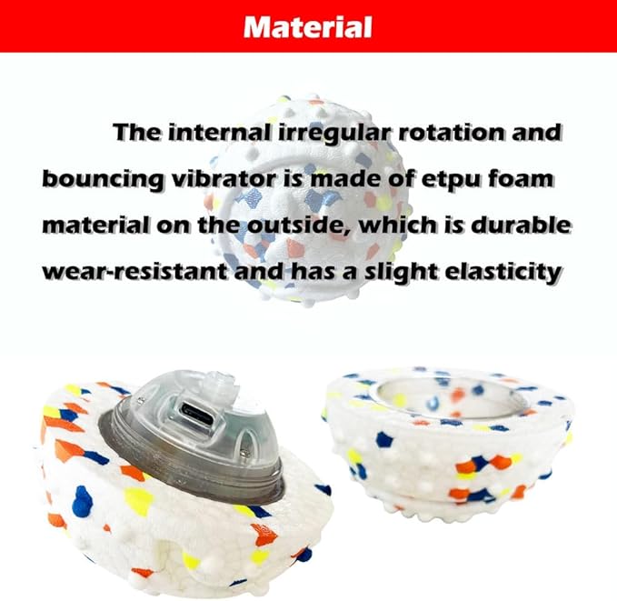 Electric Interactive Dog Toy Ball, Automatic Active Rolling Balls for Small Medium Dogs, Self Moving Bouncing Jumping Rechargeable Funny Pet Toys for Boredom Puppy Cat Kitten Indoor Outdoor