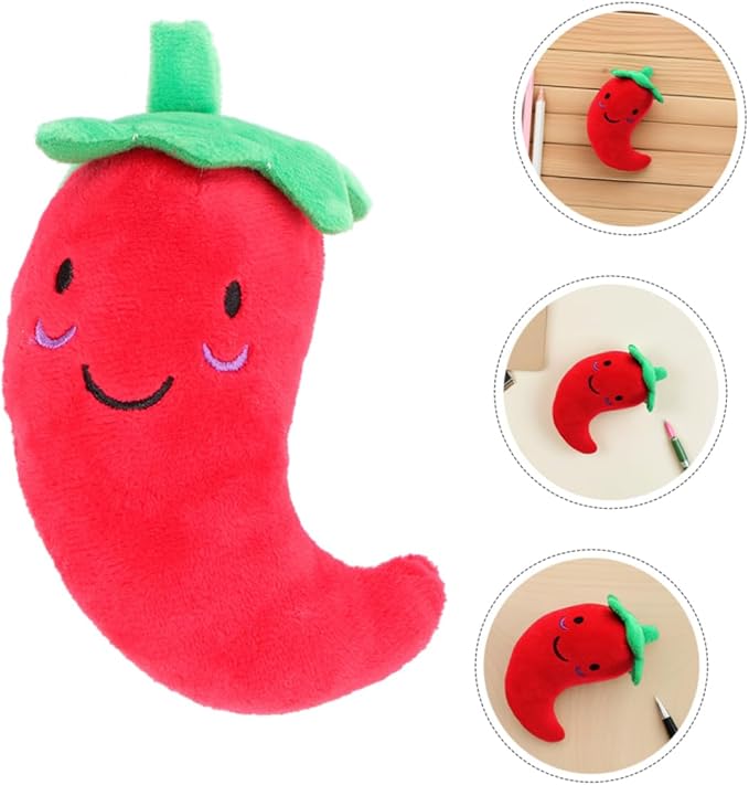 Toyvian 5pcs Interactive Dog Chew Toys Pet Pepper Sound Toys for Puppies and Small Dogs Cats Training and Playing Activities Pet Supplies
