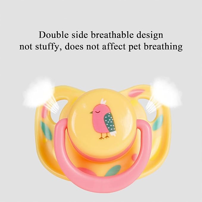 Puppy Kitten Pacifie, Pet Dog Silicone Pacifier Toy, Puppy Calming Chews for Dog Cat, Silicone Pacifier Accessories for Dog Cat (Deluxe Version: Blue+Pink)