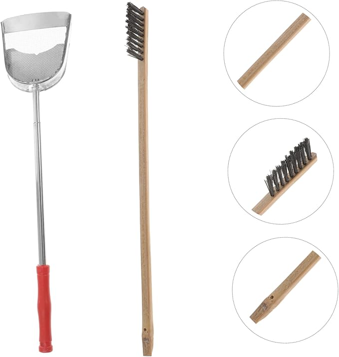 BESPORTBLE 2pcs Bird Cage Cleaning Kit Parrot Cage Brush Scraper Tool Set Suitable for Hamsters Guinea Pigs and More