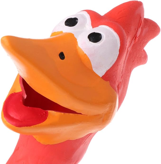 Dog Screaming Chicken Toys, Latex Pets Cats Squeaky Sound Decompression Toy (Black)