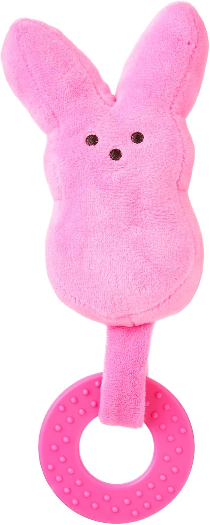 Peeps Officially Licenced Bunny Shaped Pet Toy Squeak Chew Soft Dog Cat (Pink)