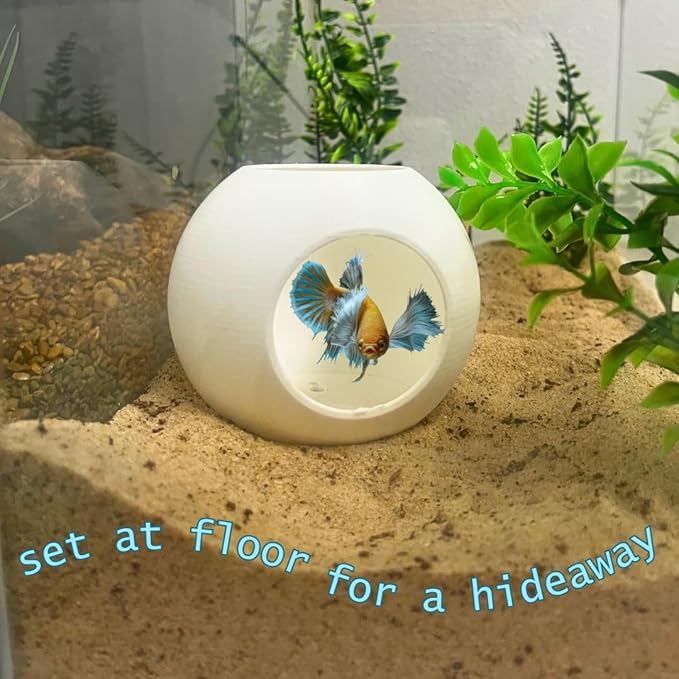 Chatelet REEFSHAPE Betta Fish Bubble Aquarium Tunnel | Attach to Aquarium Side Panels | Great for Betta Fish & Other Aquatic Pets | Made in USA (Black)